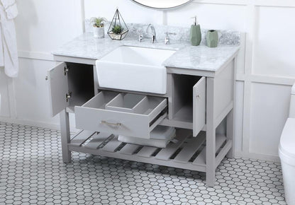 Elegant Furniture & Lighting - Clement 48 inch Single bathroom vanity in grey with backsplash - VF60148GR-BS veiw 4