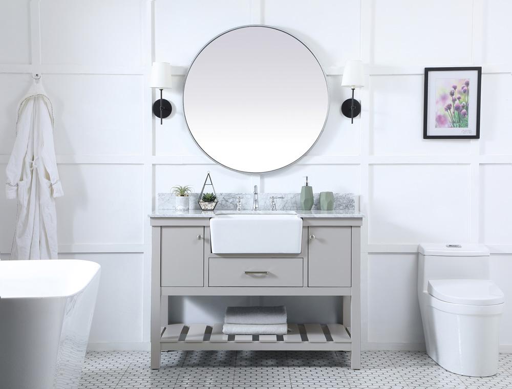 Elegant Furniture & Lighting - Clement 48 inch Single bathroom vanity in grey with backsplash - VF60148GR-BS veiw 5