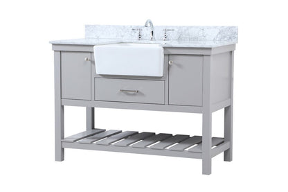 Elegant Furniture & Lighting - Clement 48 inch Single bathroom vanity in grey with backsplash - VF60148GR-BS veiw 8