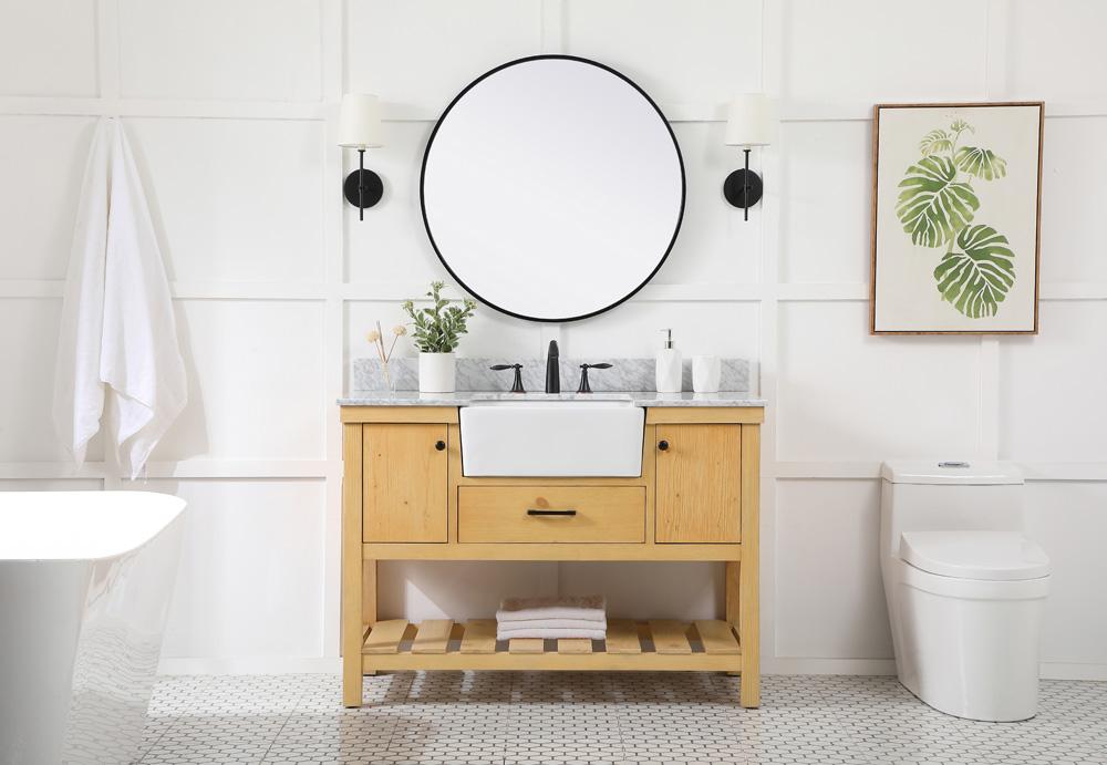 Elegant Furniture & Lighting - Clement 48 inch Single bathroom vanity in natural wood with backsplash - VF60148NW-BS veiw 5