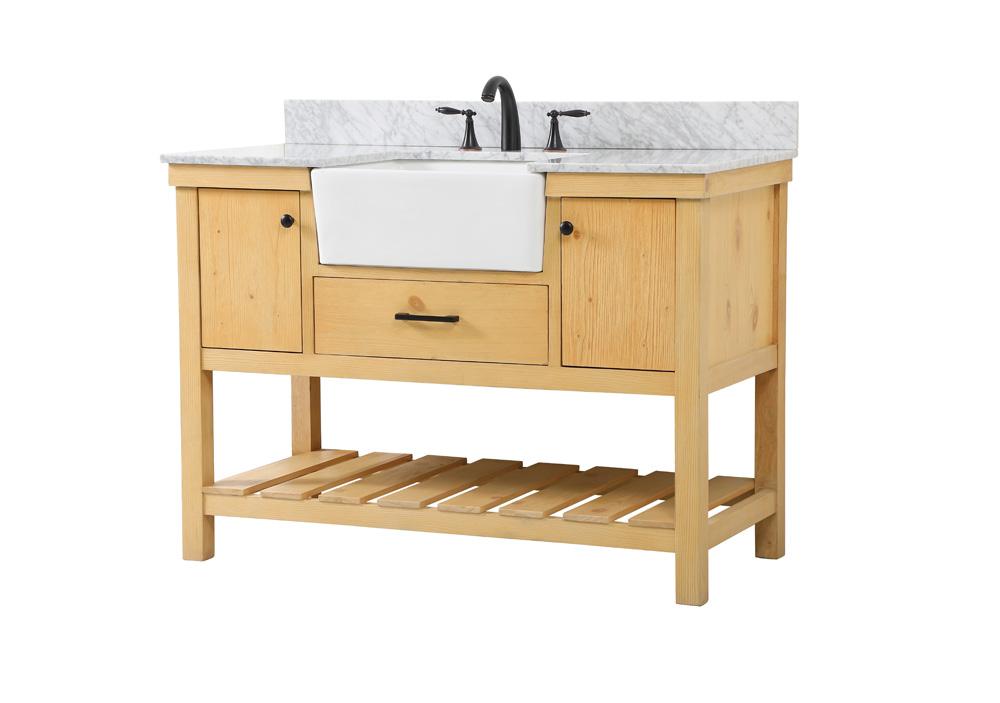 Elegant Furniture & Lighting - Clement 48 inch Single bathroom vanity in natural wood with backsplash - VF60148NW-BS veiw 8