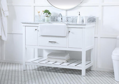 Elegant Furniture & Lighting - Clement 48 inch Single bathroom vanity in white with backsplash - VF60148WH-BS veiw 3