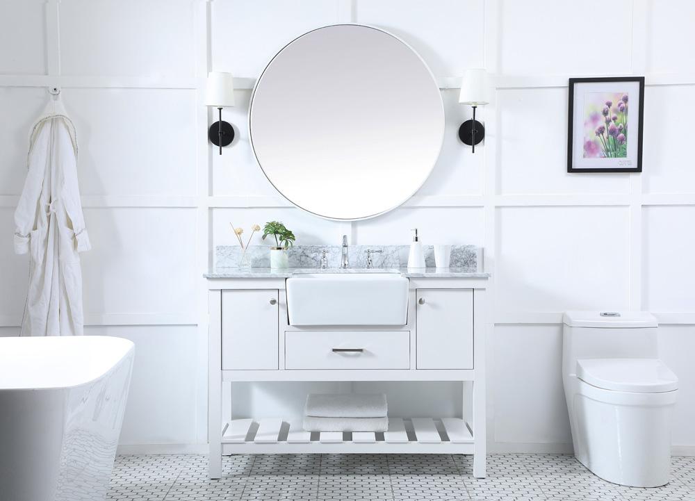 Elegant Furniture & Lighting - Clement 48 inch Single bathroom vanity in white with backsplash - VF60148WH-BS veiw 5