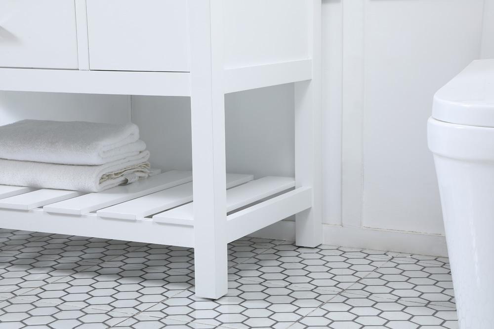 Elegant Furniture & Lighting - Clement 48 inch Single bathroom vanity in white with backsplash - VF60148WH-BS veiw 7