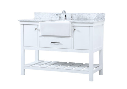 Elegant Furniture & Lighting - Clement 48 inch Single bathroom vanity in white with backsplash - VF60148WH-BS veiw 8