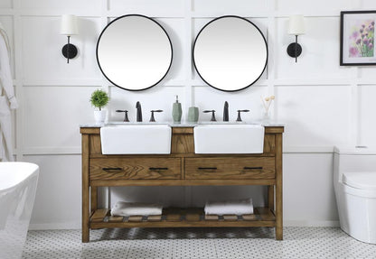 Elegant Furniture & Lighting - Clement 60 inch double bathroom vanity in driftwood - VF60160DDW veiw 5