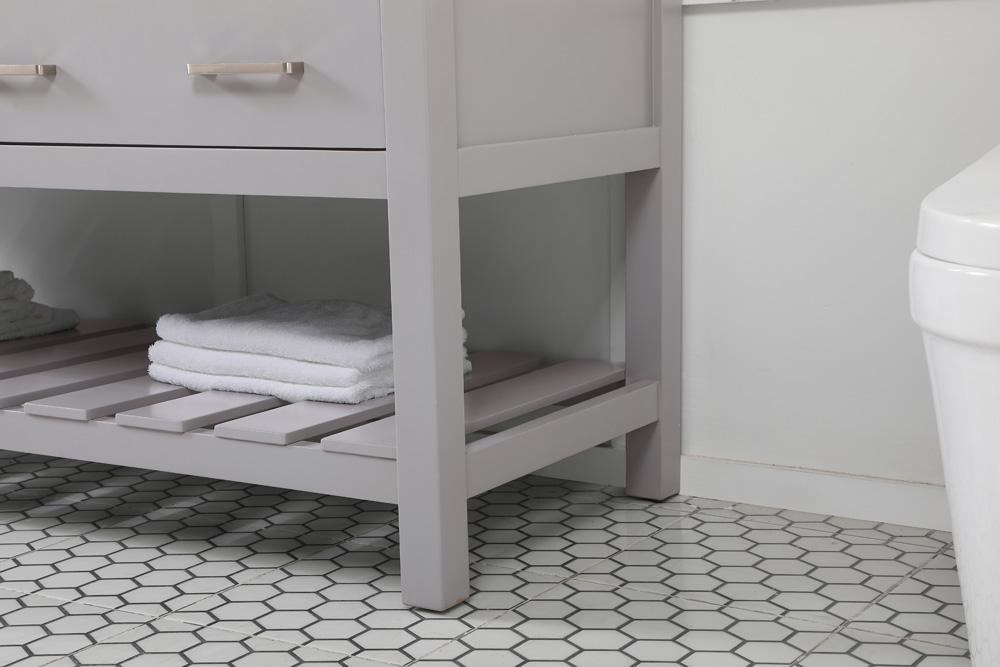 Elegant Furniture & Lighting - Clement 60 inch double bathroom vanity in grey - VF60160DGR veiw 7