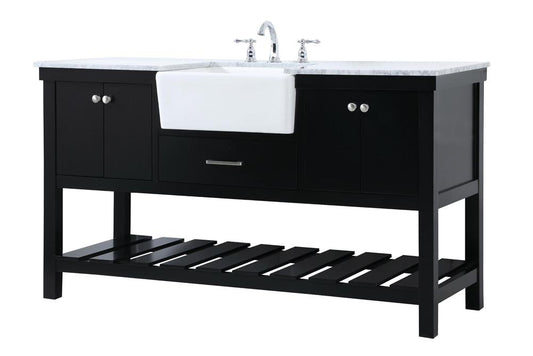 Elegant Furniture & Lighting - Clement 60 inch Single bathroom vanity in black - VF60160BK veiw 1
