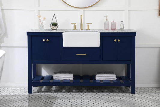 Elegant Furniture & Lighting - Clement 60 inch Single bathroom vanity in blue - VF60160BL veiw 2