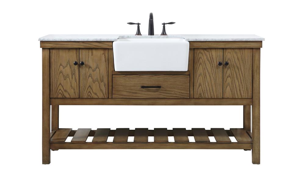 Elegant Furniture & Lighting - Clement 60 inch Single bathroom vanity in driftwood - VF60160DW veiw 1