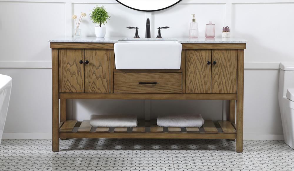 Elegant Furniture & Lighting - Clement 60 inch Single bathroom vanity in driftwood - VF60160DW veiw 2
