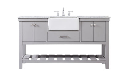 Elegant Furniture & Lighting - Clement 60 inch Single bathroom vanity in grey - VF60160GR veiw 1