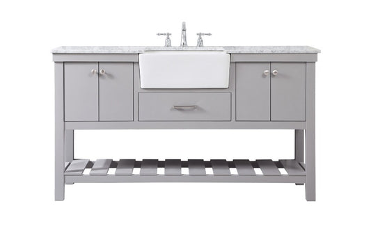 Elegant Furniture & Lighting - Clement 60 inch Single bathroom vanity in grey - VF60160GR veiw 1