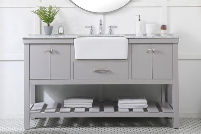 Elegant Furniture & Lighting - Clement 60 inch Single bathroom vanity in grey - VF60160GR veiw 3