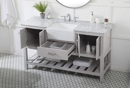Elegant Furniture & Lighting - Clement 60 inch Single bathroom vanity in grey - VF60160GR veiw 8