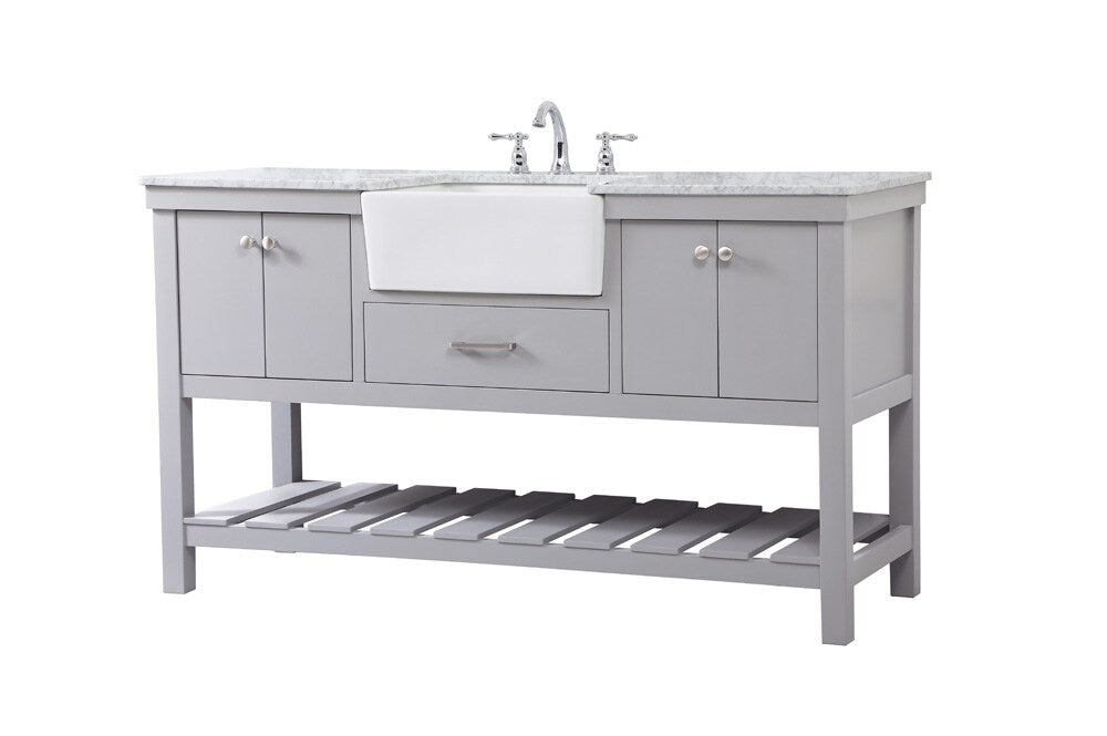 Elegant Furniture & Lighting - Clement 60 inch Single bathroom vanity in grey - VF60160GR veiw 16