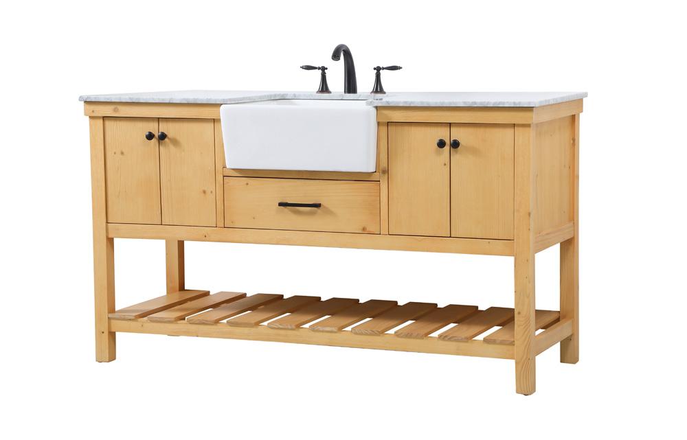 Elegant Furniture & Lighting - Clement 60 inch Single bathroom vanity in natural wood - VF60160NW veiw 8