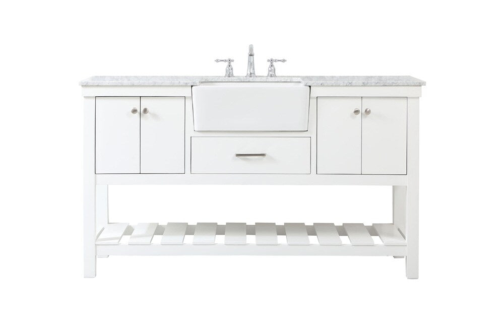 Elegant Furniture & Lighting - Clement 60 inch Single bathroom vanity in white - VF60160WH veiw 1