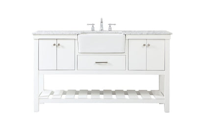 Elegant Furniture & Lighting - Clement 60 inch Single bathroom vanity in white - VF60160WH veiw 1
