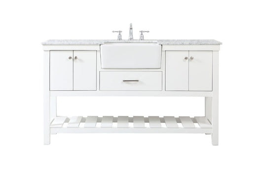 Elegant Furniture & Lighting - Clement 60 inch Single bathroom vanity in white - VF60160WH veiw 1