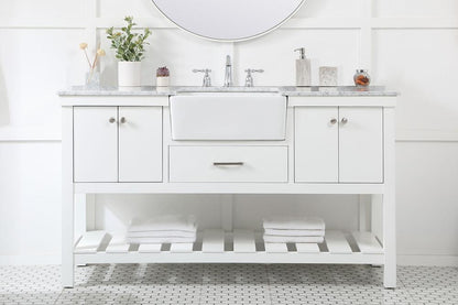 Elegant Furniture & Lighting - Clement 60 inch Single bathroom vanity in white - VF60160WH veiw 2