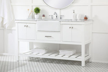Elegant Furniture & Lighting - Clement 60 inch Single bathroom vanity in white - VF60160WH veiw 3