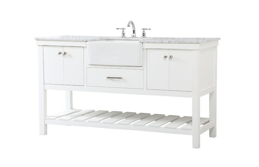 Elegant Furniture & Lighting - Clement 60 inch Single bathroom vanity in white - VF60160WH veiw 8