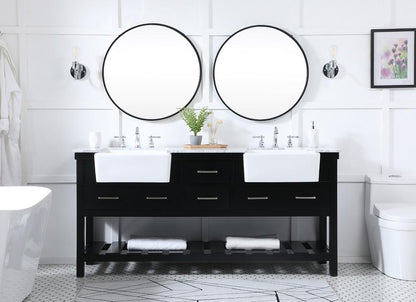 Elegant Furniture & Lighting - Clement 72 inch double bathroom vanity in black - VF60172DBK veiw 5