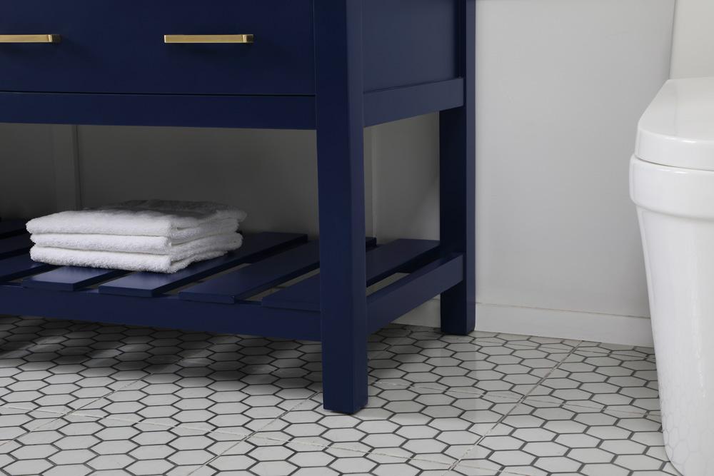 Elegant Furniture & Lighting - Clement 72 inch double bathroom vanity in blue - VF60172DBL veiw 7