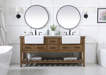 Elegant Furniture & Lighting - Clement 72 inch double bathroom vanity in driftwood - VF60172DDW veiw 5