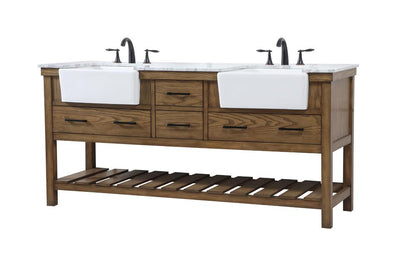Elegant Furniture & Lighting - Clement 72 inch double bathroom vanity in driftwood - VF60172DDW veiw 8