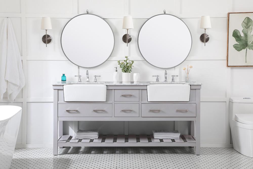 Elegant Furniture & Lighting - Clement 72 inch double bathroom vanity in grey - VF60172DGR veiw 5