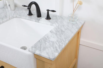 Elegant Furniture & Lighting - Clement 72 inch double bathroom vanity in natural wood - VF60172DNW veiw 6