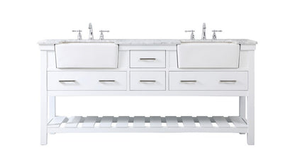 Elegant Furniture & Lighting - Clement 72 inch double bathroom vanity in white - VF60172DWH veiw 1