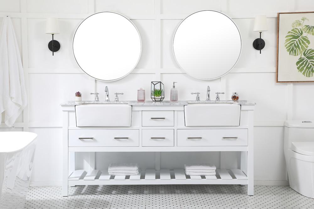 Elegant Furniture & Lighting - Clement 72 inch double bathroom vanity in white - VF60172DWH veiw 5