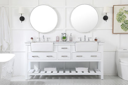 Elegant Furniture & Lighting - Clement 72 inch double bathroom vanity in white - VF60172DWH veiw 5