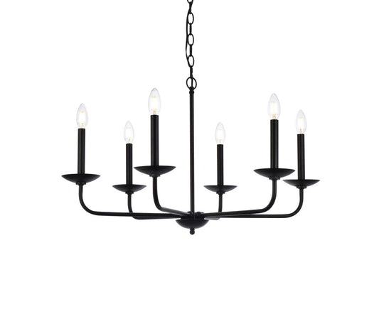 Elegant Furniture & Lighting - Cohen 30 inch pendant in black - LD812D30BK veiw 1