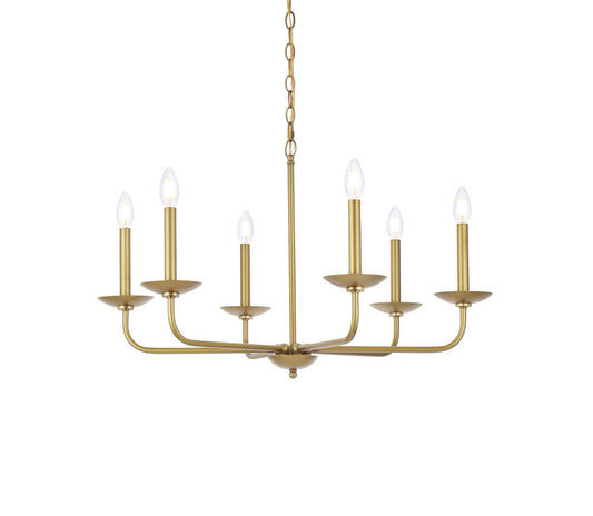 Elegant Furniture & Lighting - Cohen 30 inch pendant in brass - LD812D30BR veiw 1
