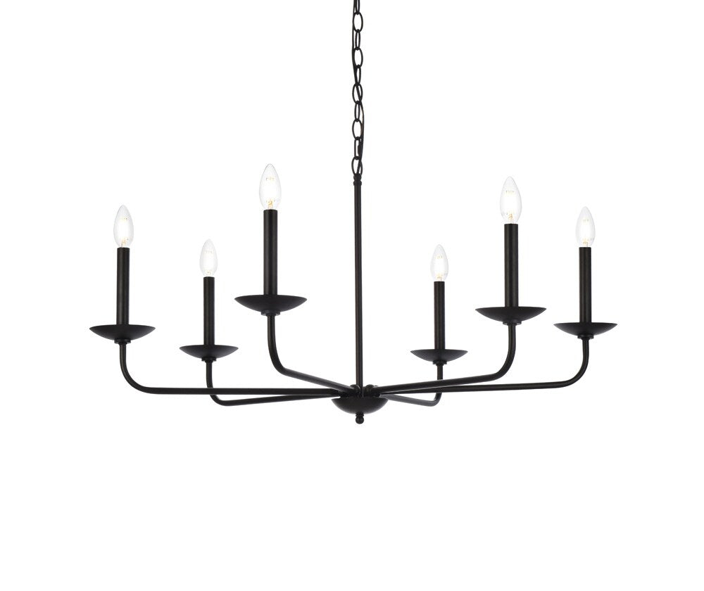 Elegant Furniture & Lighting - Cohen 36 inch pendant in black - LD812D36BK veiw 1