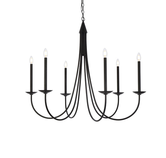 Elegant Furniture & Lighting - Cohen 42 inch pendant in black - LD810D42BK veiw 1
