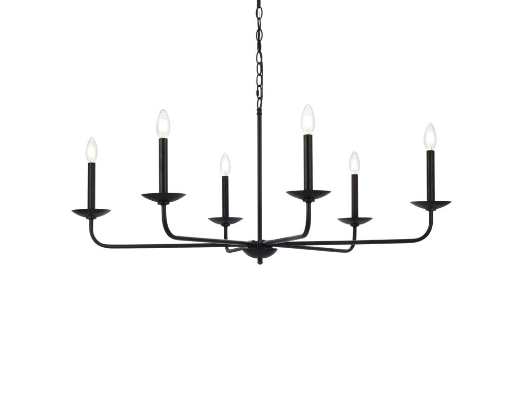 Elegant Furniture & Lighting - Cohen 42 inch pendant in black - LD812D42BK veiw 1
