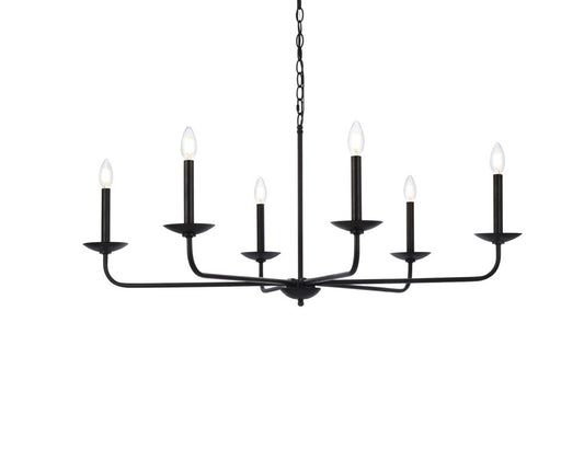 Elegant Furniture & Lighting - Cohen 42 inch pendant in black - LD812D42BK veiw 1