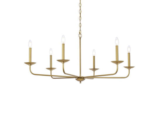 Elegant Furniture & Lighting - Cohen 42 inch pendant in brass - LD812D42BR veiw 1