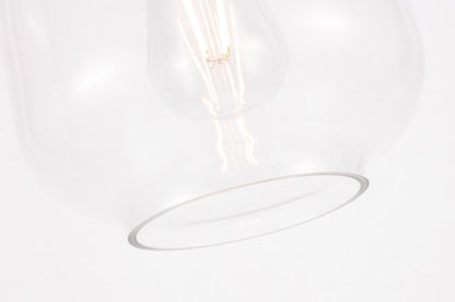 Elegant Furniture & Lighting - Collier 1 light Black and Clear glass Flush mount - LD2270BK veiw 5
