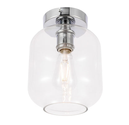 Elegant Furniture & Lighting - Collier 1 light Chrome and Clear glass Flush mount - LD2270C veiw 10