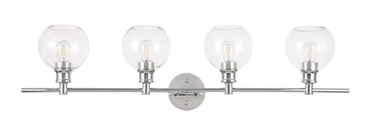 Elegant Furniture & Lighting - Collier 4 light Chrome and Clear glass Wall sconce - LD2322C veiw 1