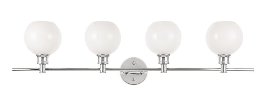 Elegant Furniture & Lighting - Collier 4 light Chrome and Frosted white glass Wall sconce - LD2323C veiw 1