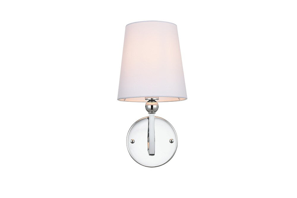 Elegant Furniture & Lighting - Colson 1 light Chrome and Clear Bath Sconce - LD7322W6CH veiw 1