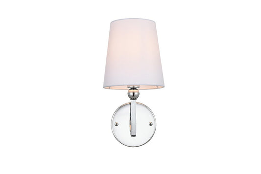 Elegant Furniture & Lighting - Colson 1 light Chrome and Clear Bath Sconce - LD7322W6CH veiw 1