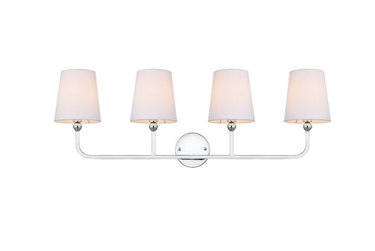 Elegant Furniture & Lighting - Colson 4 light Chrome and Clear Bath Sconce - LD7322W36CH veiw 1